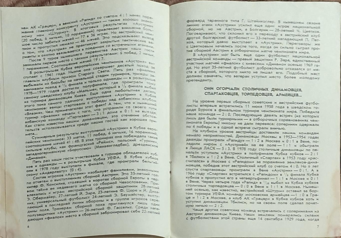 Динамо Киев -Аустрия.4.11.1981.Кубок Чемпионов. 1