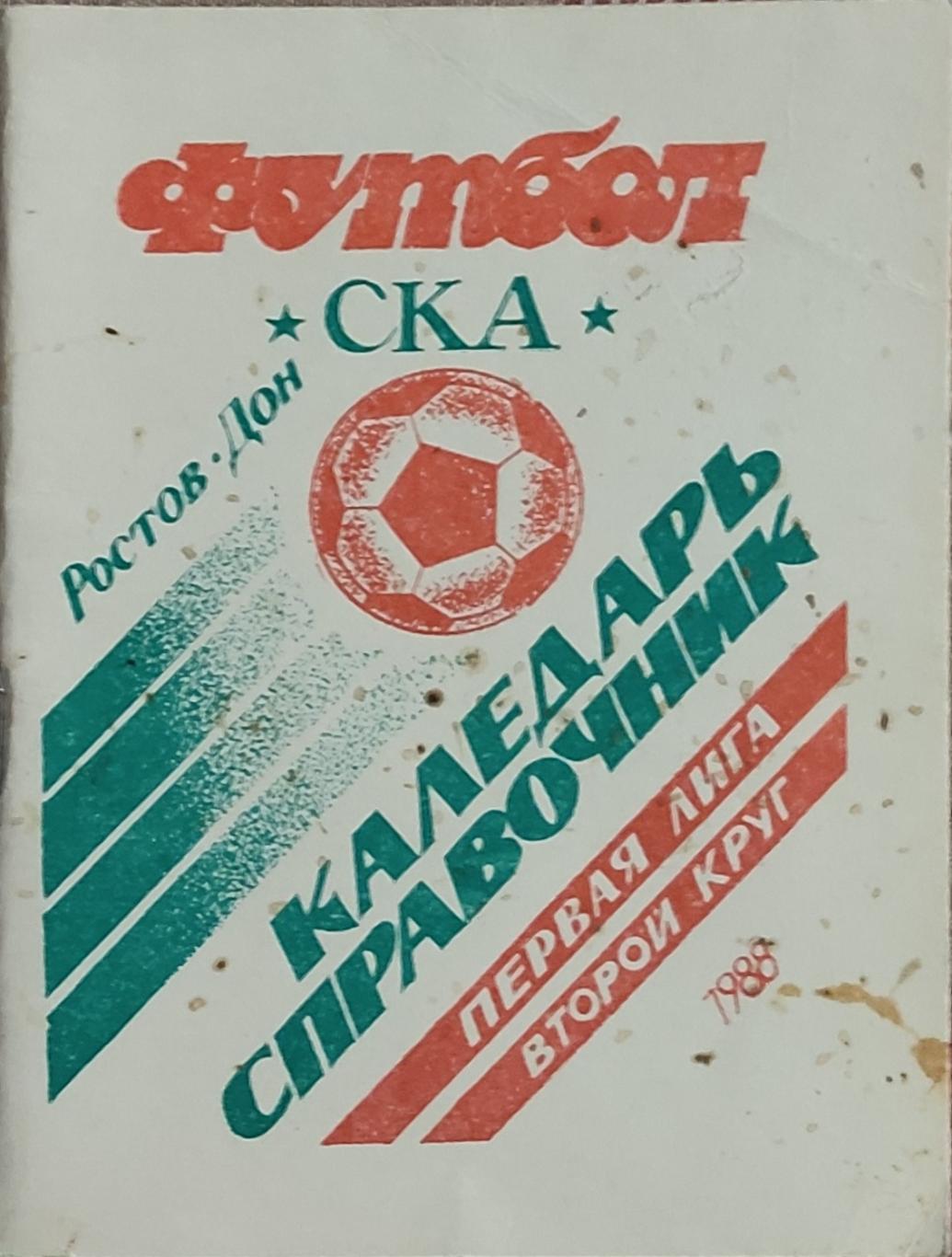 К/С Футбол 1988.СКА Ростов.2 круг.