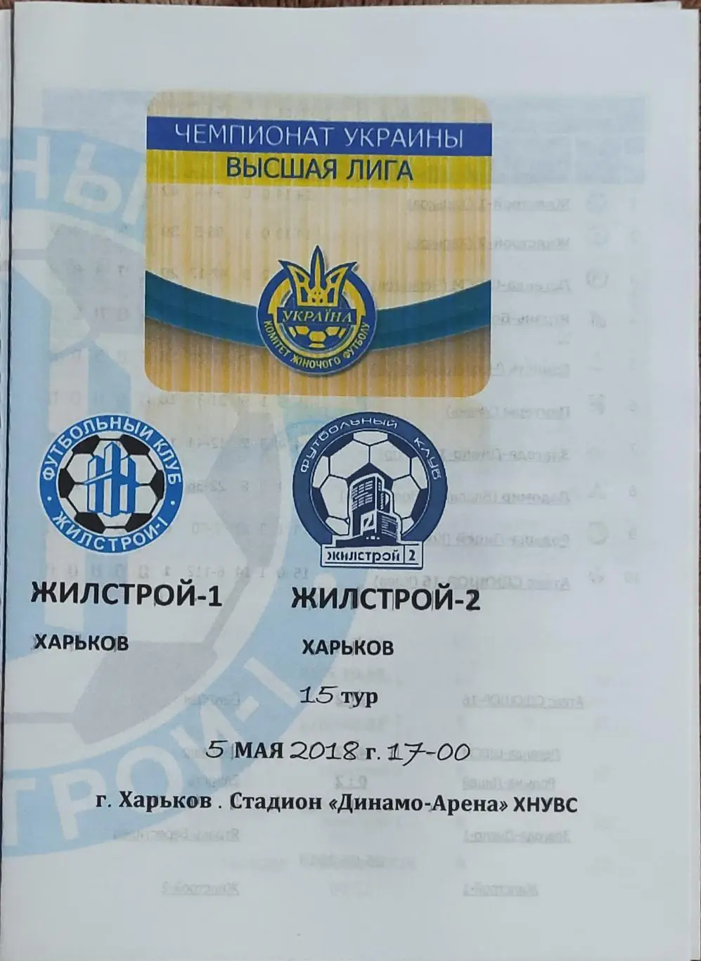 Жилстрой-1 Харьков-Жилстрой-2 Харьков.5.05.2018.Чемпионат Украины.Женщины.