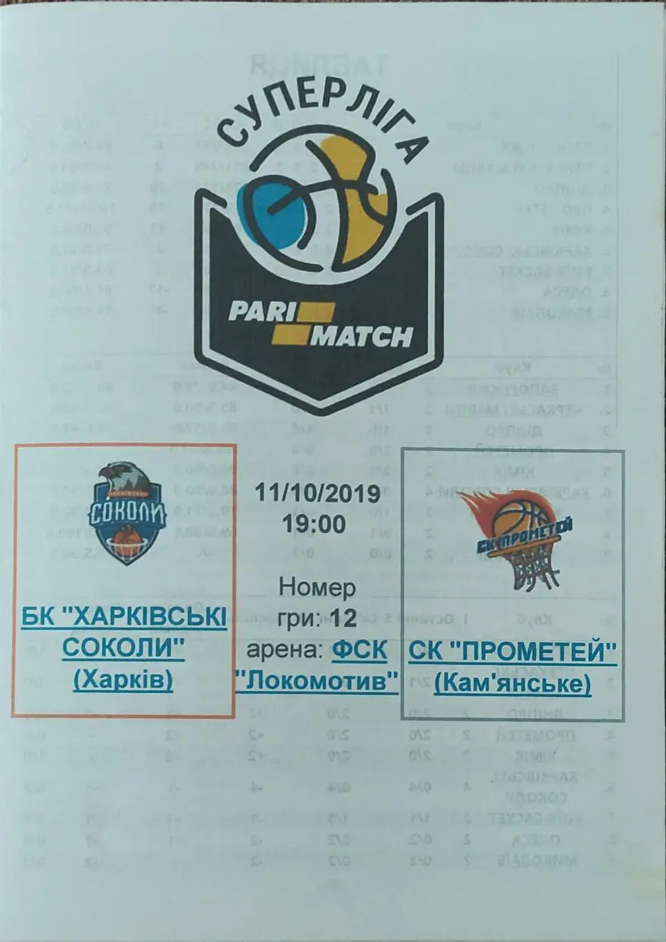 Харьковские Соколы Харьков- Прометей Каменское.11.10.2019.Суперлига Украины.