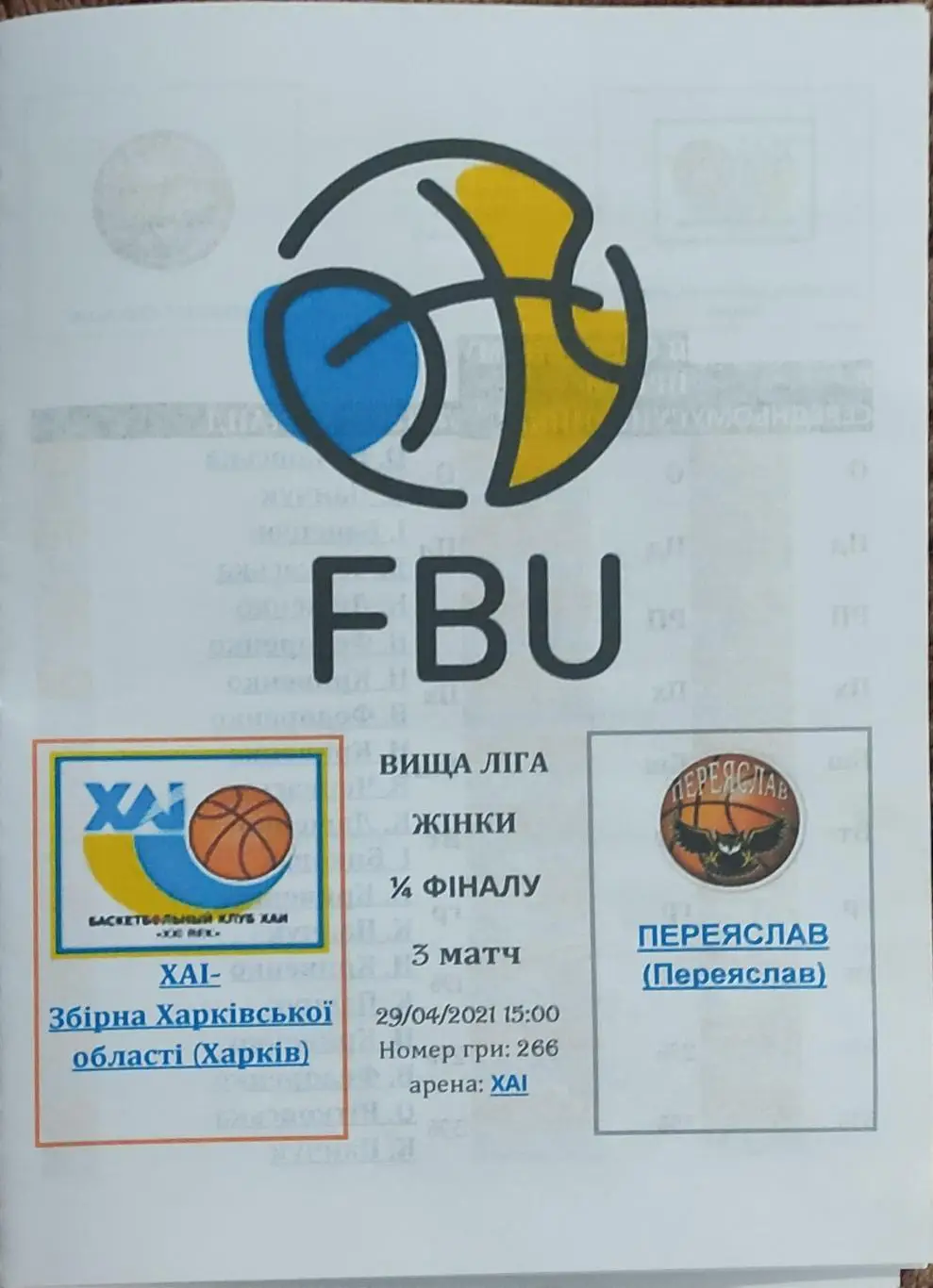 ХАИ Харьков -БК Переяслав.29.04.2021.Высшая лига Украины.Женщины.
