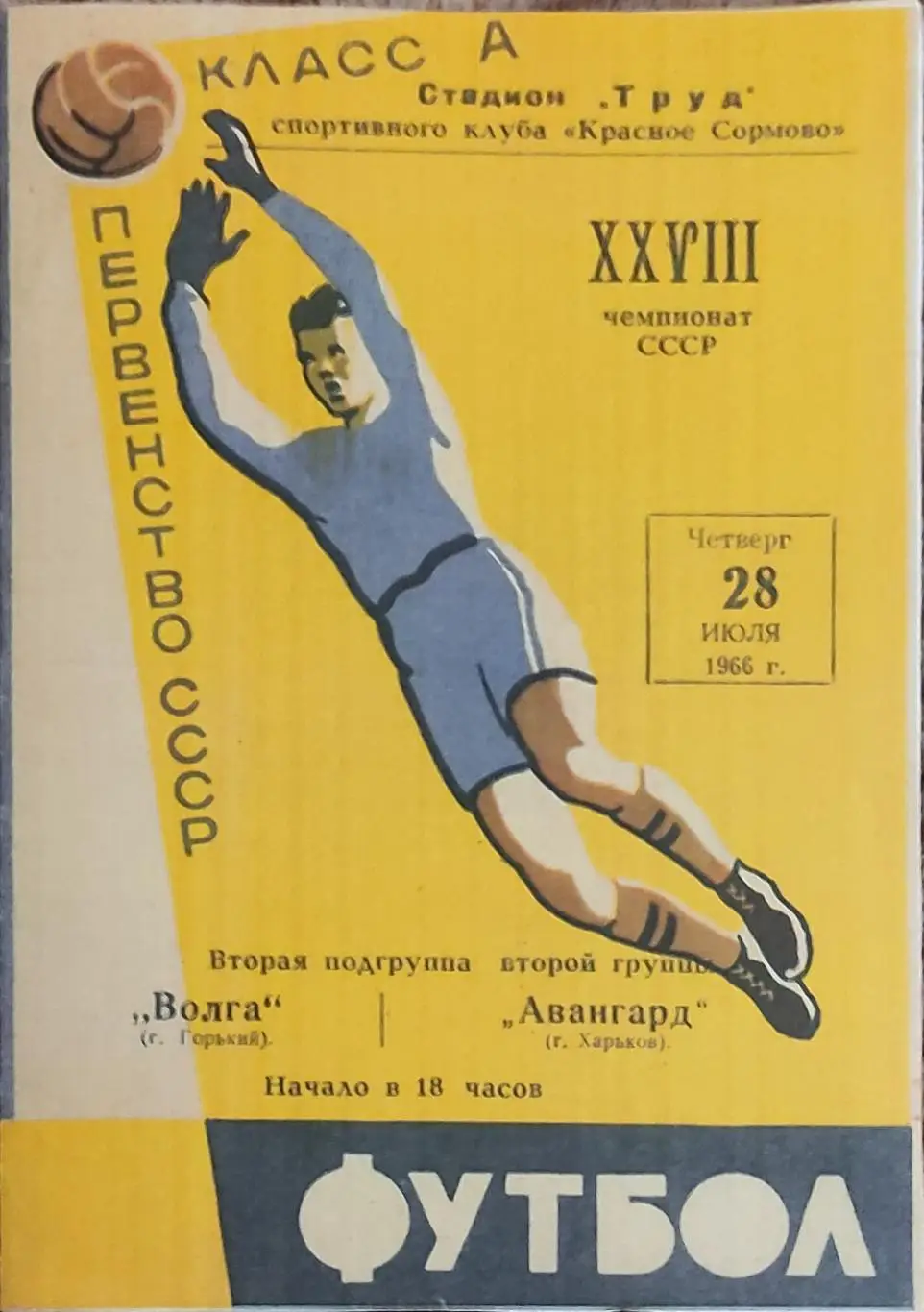 Волга Горький-Авангард Харьков.28.07.1966.КОПИЯ.