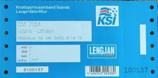 Исландия-Литва.16.10.2002.Отборочный матч Чемпионата Европы .