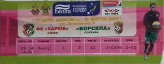 ФК Харьков-Ворскла Полтава.26.04.2008.Чемпионат Украины.Без контроля.