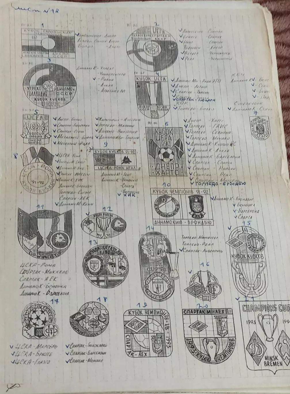 Каталог.Эскизы футбольных значков. 6