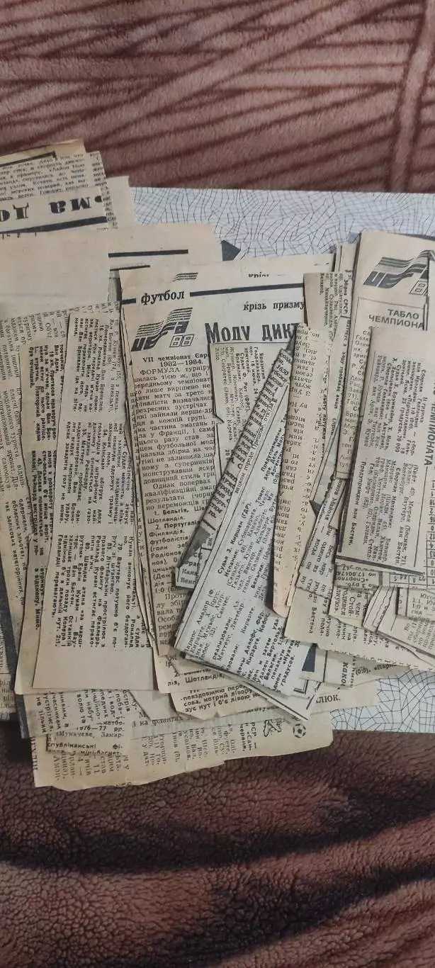 История чемпионатов мира и Европы.Вырезки из Сов.спорта и Спортивной газеты.