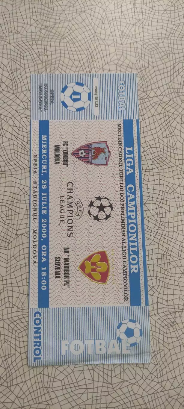 Зимбру Молдова-Марибор Словения.26.07.2000.