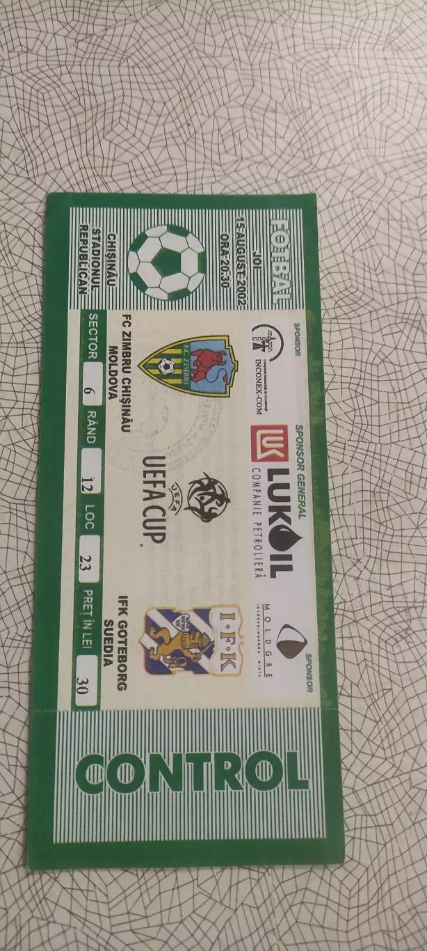 Зимбру Молдова-Гетеборг Швеция.15.08.2002.