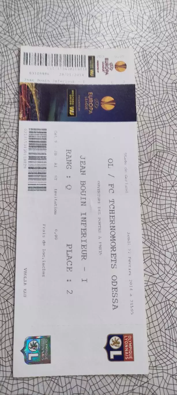 Олимпик Лион Франция -Черноморец Одесса Украина.27.02.2014.