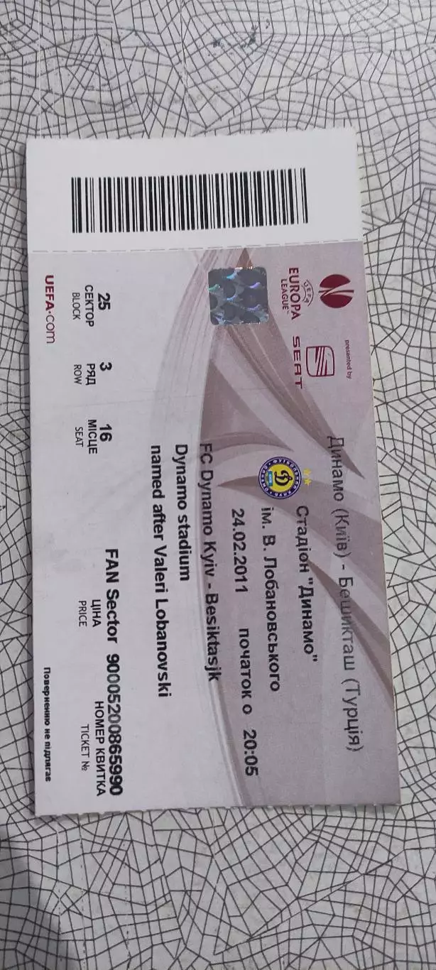 Динамо Киев Украина-Бешикташ Турция.24.02.2011.Идеал.