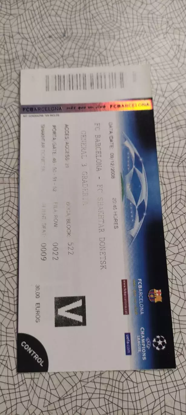 Барселона Испания -Шахтер Донецк Украина.9.12.2008.Идеал.