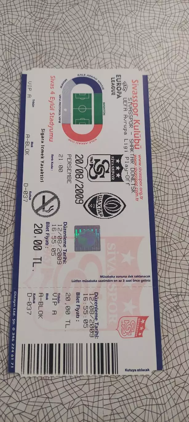 Сивасспор Турция -Шахтер Донецк Украина.20.08.2009.Идеал.