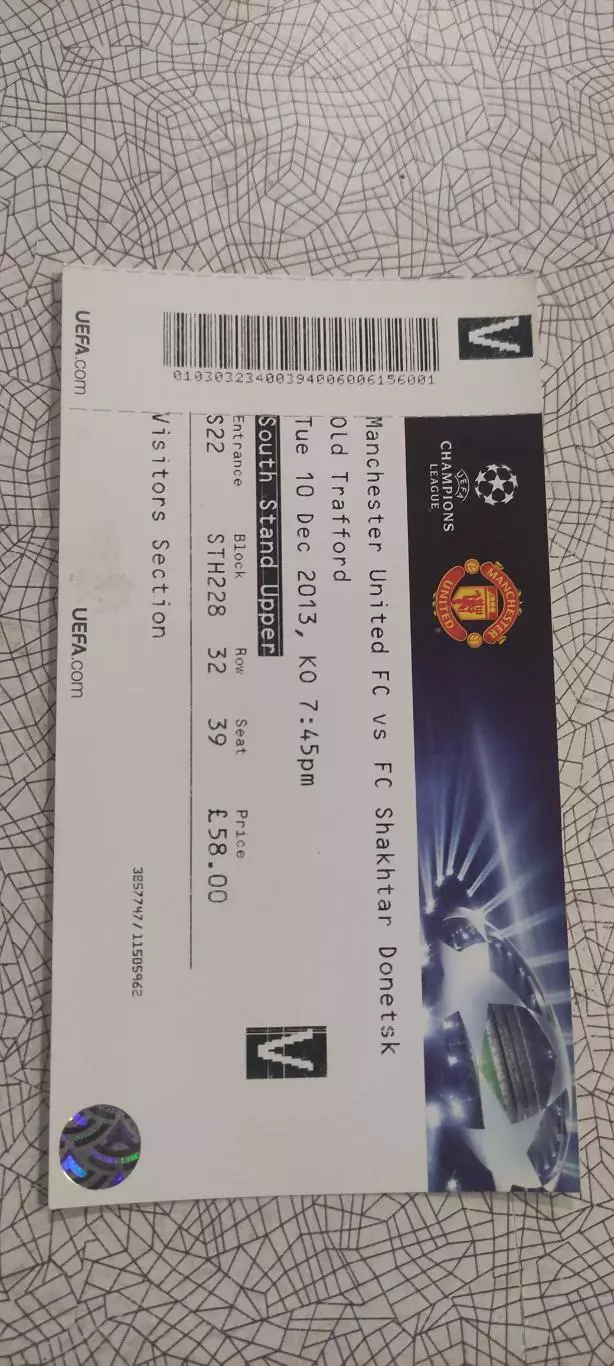 Манчестер Юнайтед Англия-Шахтер Донецк Украина.10.12.2013.Идеал.