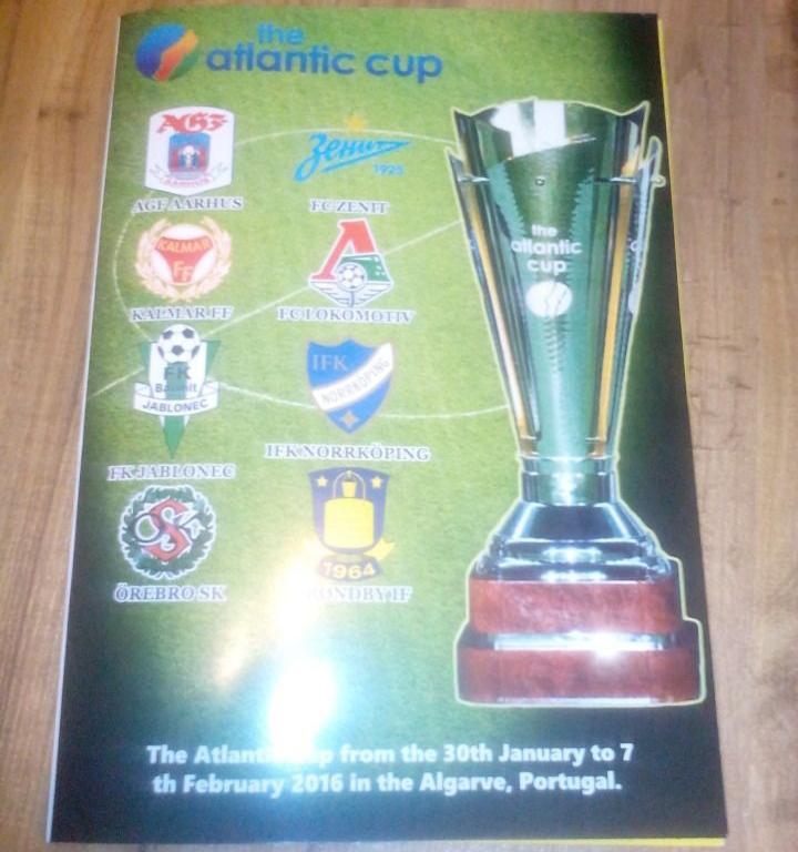 Буклет турнира Atlantic cup с участием зенита и локомотива