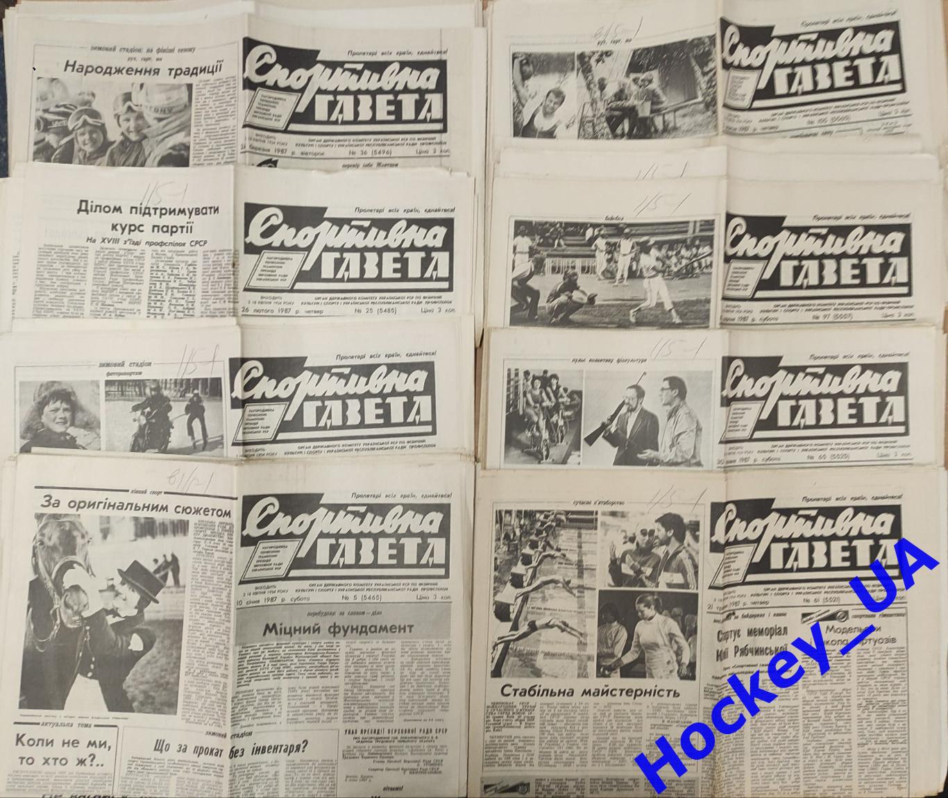 Спортивная газета за 1987 год
