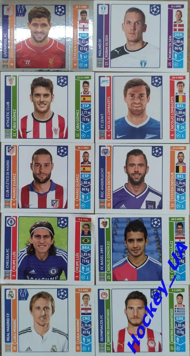 Панини 10 шт Лига Чемпионов 2014-15