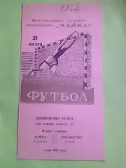 Редкость! Чайка (Горький)-Локомотив (Орел)-21.06.1962г.