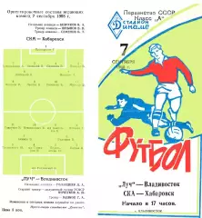 Луч Владивосток-СКА Хабаровск-07.09.1968 г.