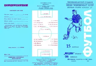 Молдова Кишинев-СКА Хабаровск-15.04.1970 г.
