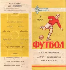Луч Владивосток-СКА Хабаровск-03.08.1965 г.
