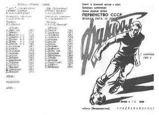 Луч Владивосток-СКА Хабаровск-01.09.1991 г.