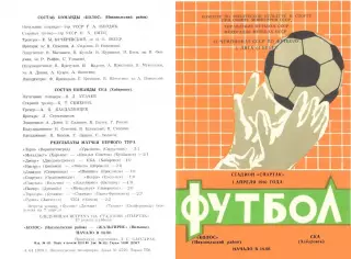 Колос Никопольский район-СКА Хабаровск-04.04.1980 г.