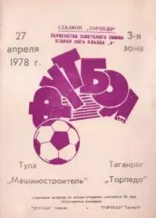 Торпедо Таганрог-Машиностроитель Тула-27.04.1978 г.