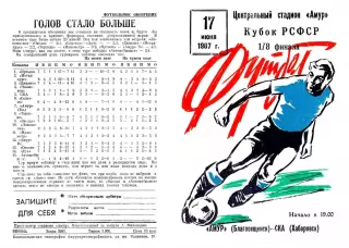 Амур Благовещенск-СКА Хабаровск-17.06.1987 г. Кубок РСФСР.