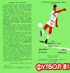 Кузбасс Кемерово-СКА Хабаровск-29.05.1981 г.