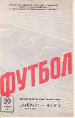 ЦСКА Москва-Кайрат Алма-Ата-20.06.1963 г.