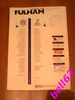 ФК Фулхэм-Тоттенхэм Хотспур-01.12.1999 г. (с вкладышем). 5