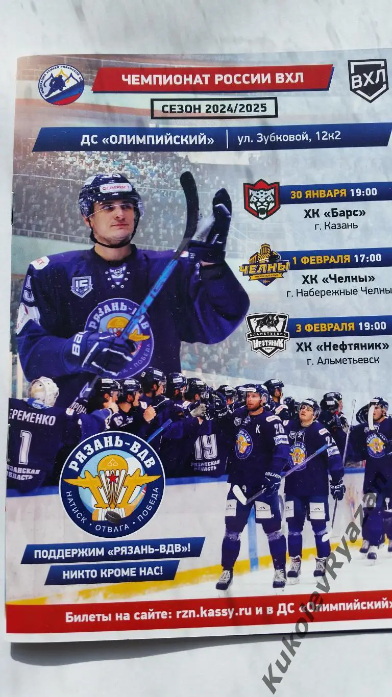 Хоккей. Рязань ВДВ Барс Казань Нефтяник Альметьевск Набережные Челны ВХЛ 2025