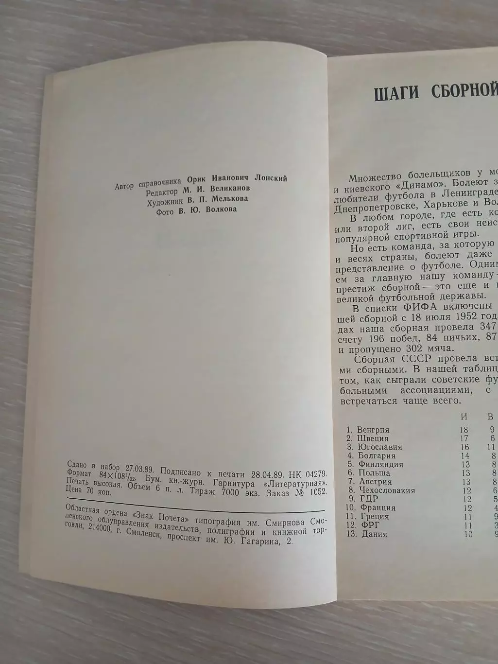 Календарь-справочник ИСКРА (СМОЛЕНСК) 1989 Г. 1