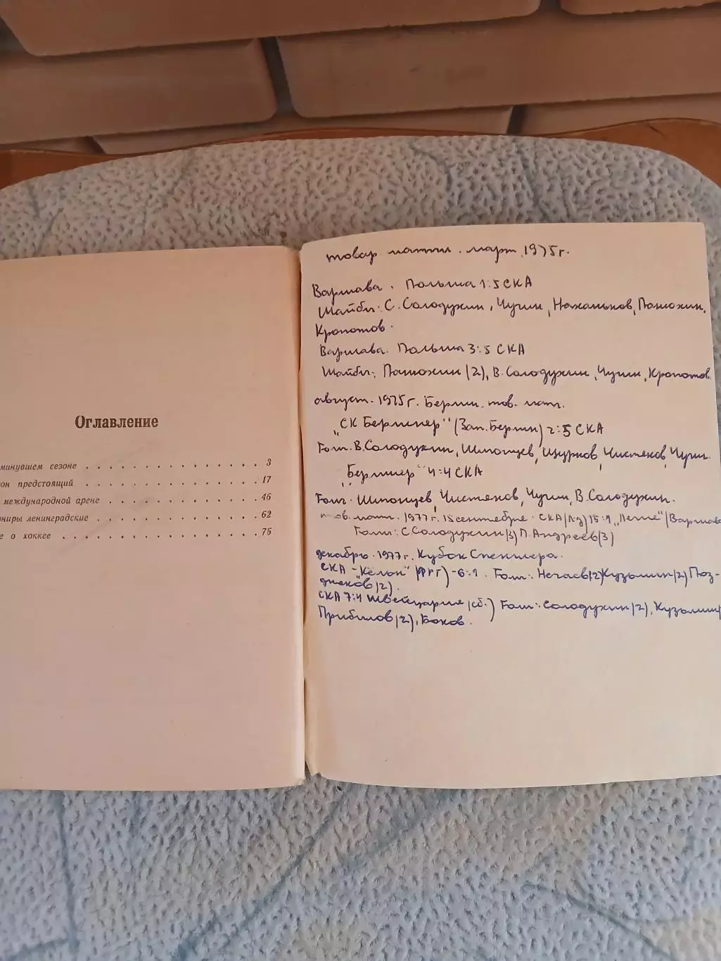 Календарь-справочник ХОККЕЙ 1973-1974 Г 1