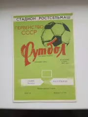 САЛЮТ (БЕЛГОРОД)- РОСТСЕЛЬМАШ (РОСТОВ-НА-ДОНУ) 1980 Г.