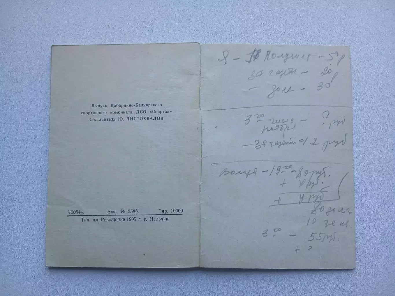 СПРАВОЧНИК-КАЛЕНДАРЬ. НАЛЬЧИК 1969 Г 1