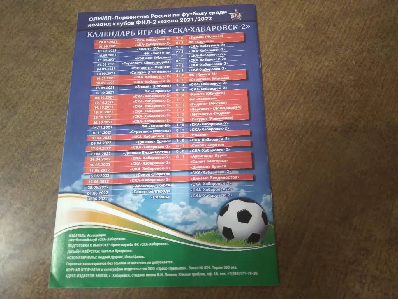 СКА-ХАБАРОВСК-2- САЛЮТ БЕЛГОРОД2021-2022Г 1