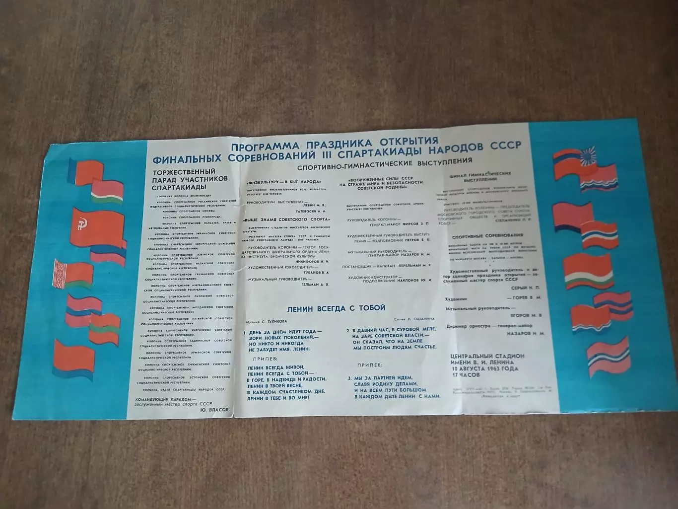 Программа lll СПАРТАКИАДЫ НОРОДОВ СССР 1963 ГОД 1