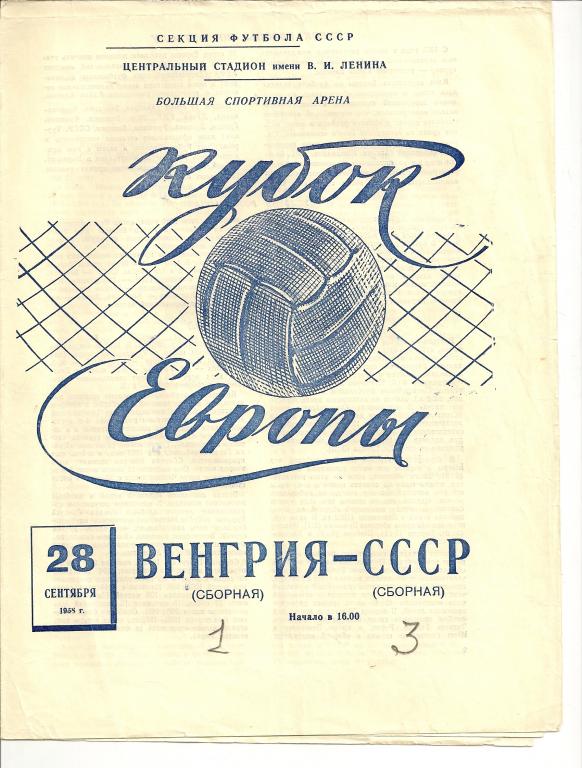 СССР - Венгрия 1958