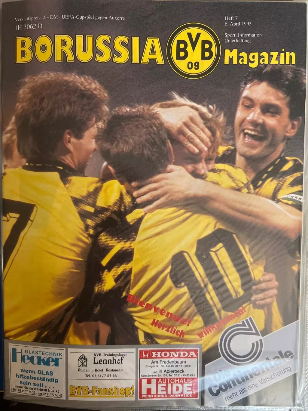 Боруссия Дортмунд Германия - Осер Франция 1992-1993