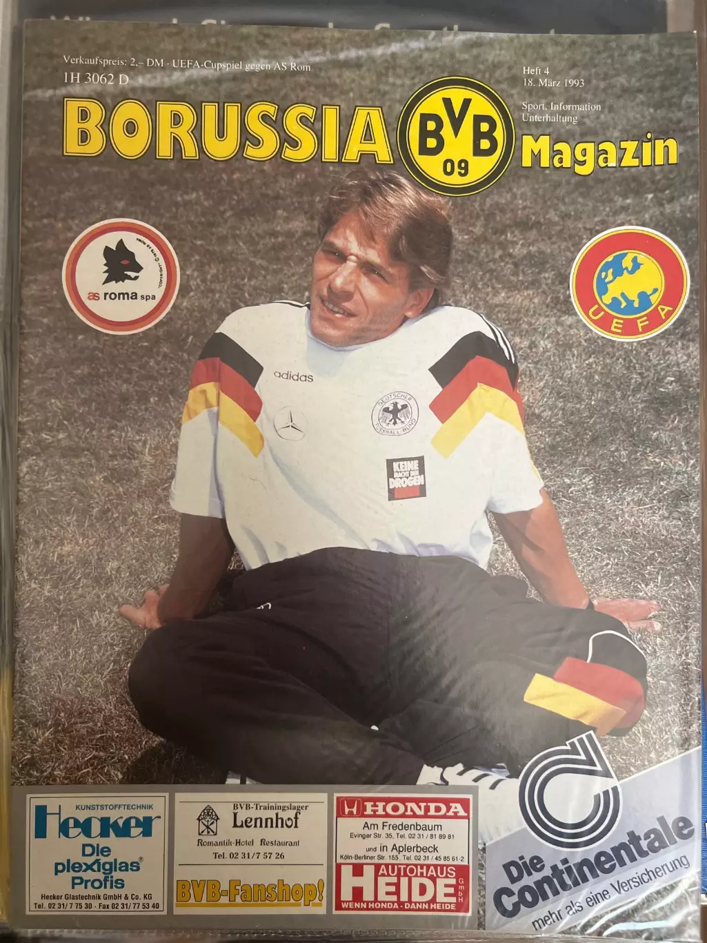 Боруссия Дортмунд Германия - Рома Италия 1992-1993