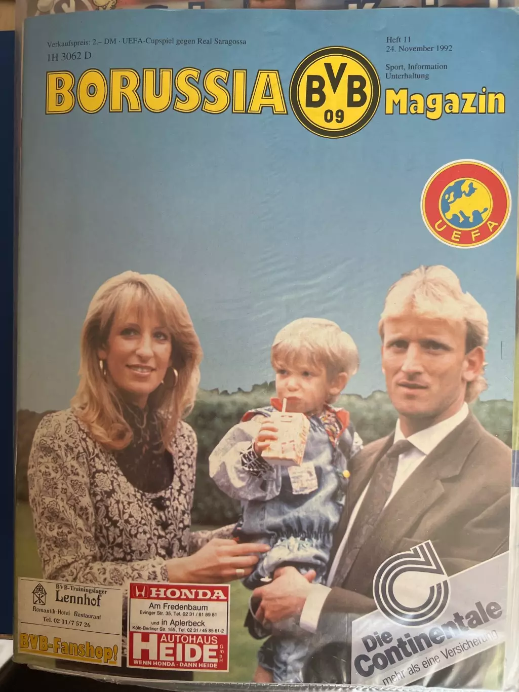 Боруссия Дортмунд Германия - Реал Сарагоса Испания 1992-1993