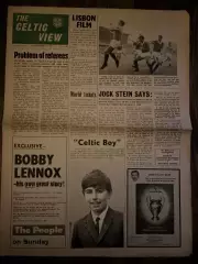 газета Celtic View 20.09.1967 день матча Селтик - Динамо Киев