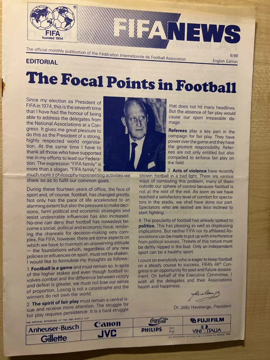 FIFA News #6 1988, после жеребьевки Олимпийских Игр 1988 Сеул Корея футбол