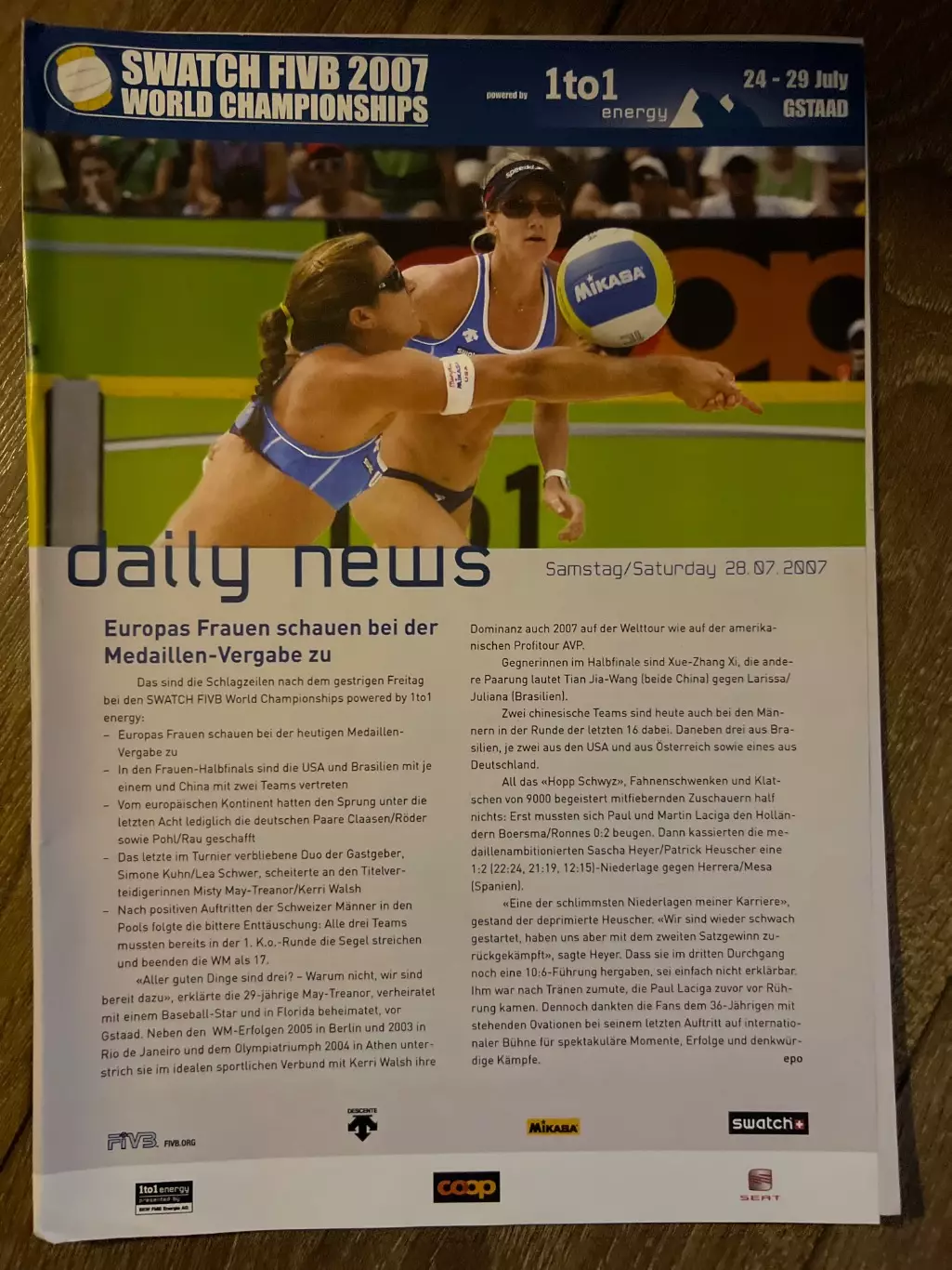 Пляжный волейбол. Чемпионат Мира 2007 (28.07)