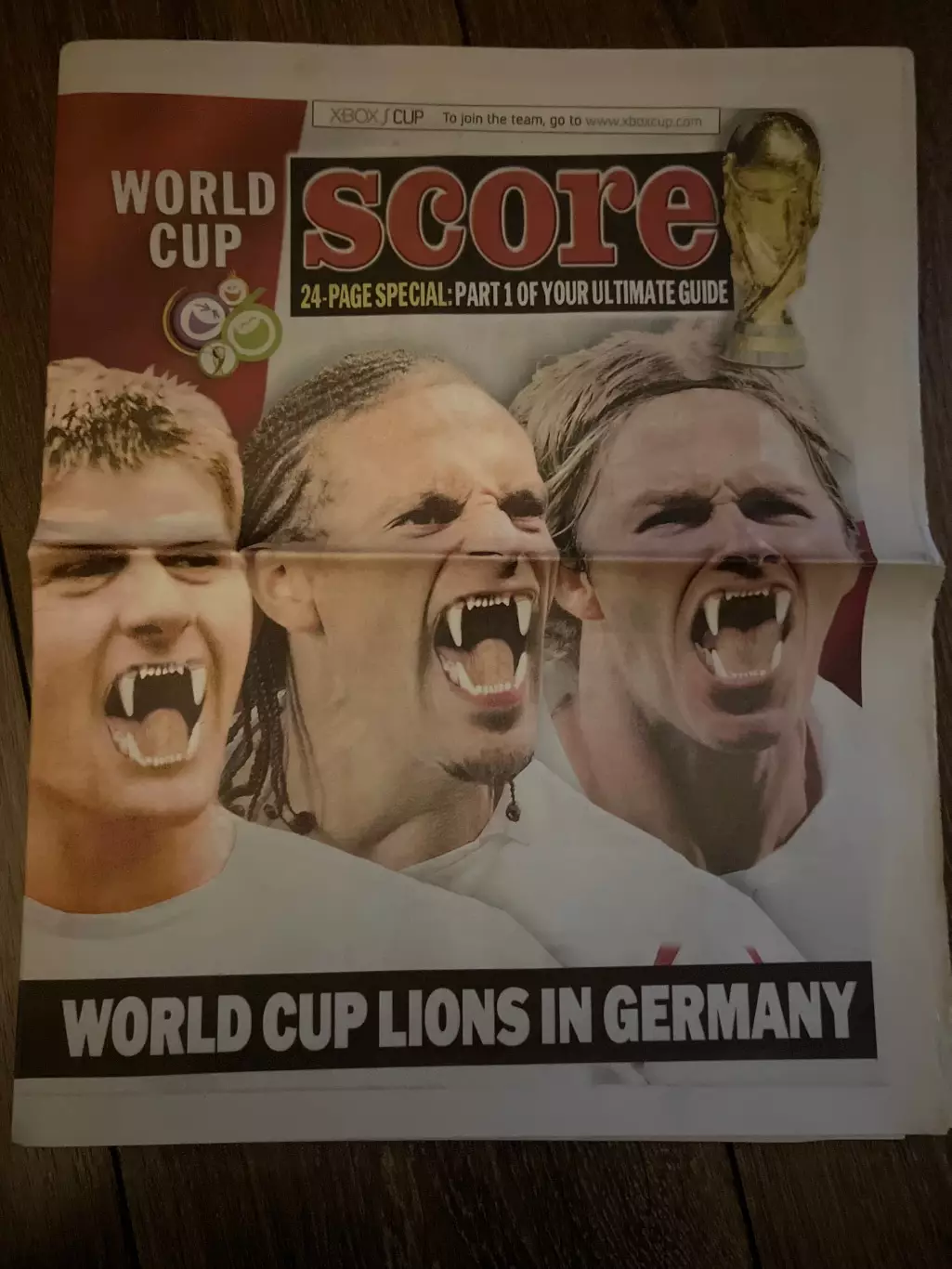 газета Score Англия - чемпионат Мира 2006