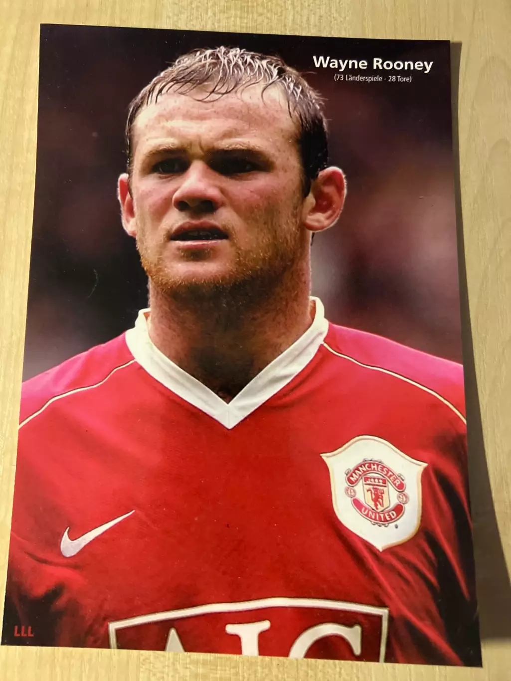Футбол. Карточка (открытка) - Уэйн Руни Манчестер Англия