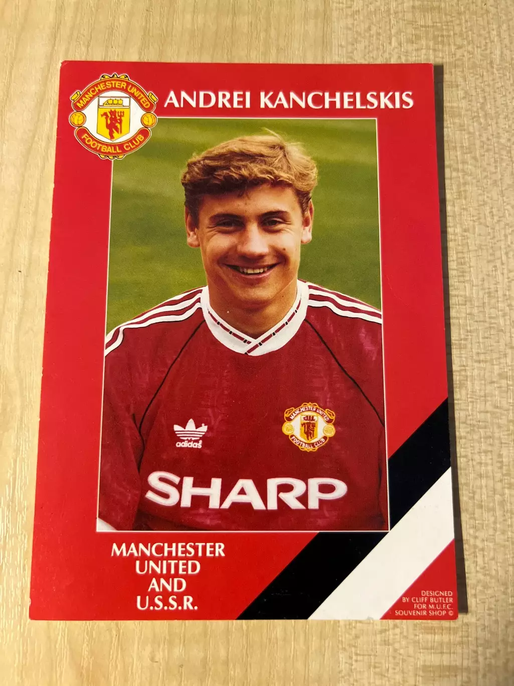 Футбол. Карточка (открытка) - Андрей Канчельскис Манчестер Англия