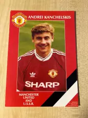 Футбол. Карточка (открытка) - Андрей Канчельскис Манчестер Англия