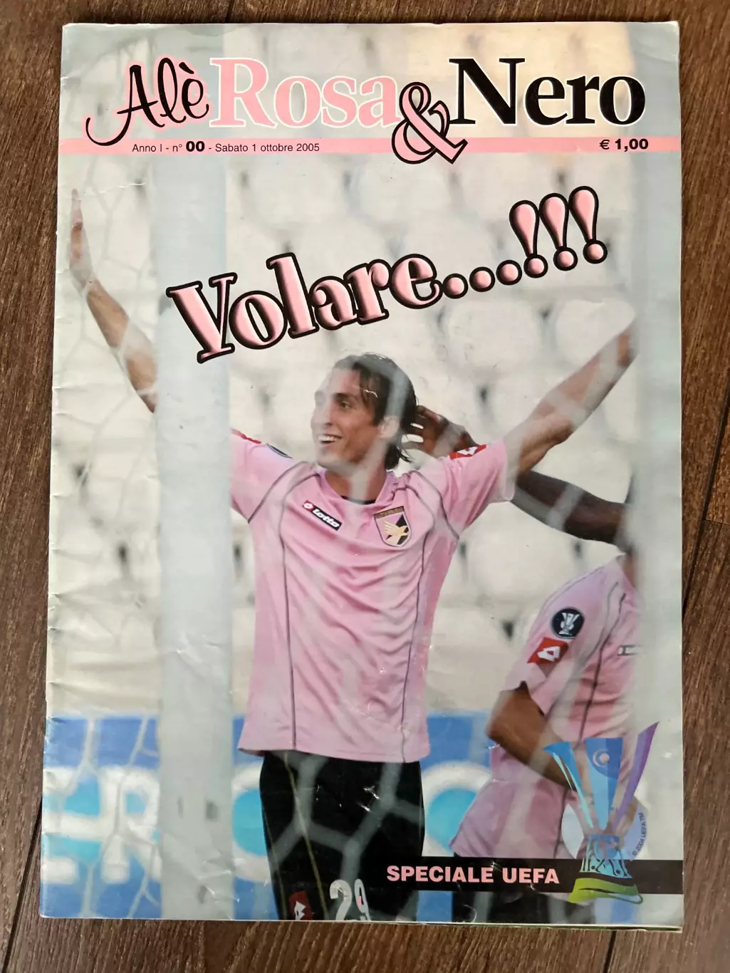 журнал после матча Палермо Италия - Анортосис Кипр октябрь 2005